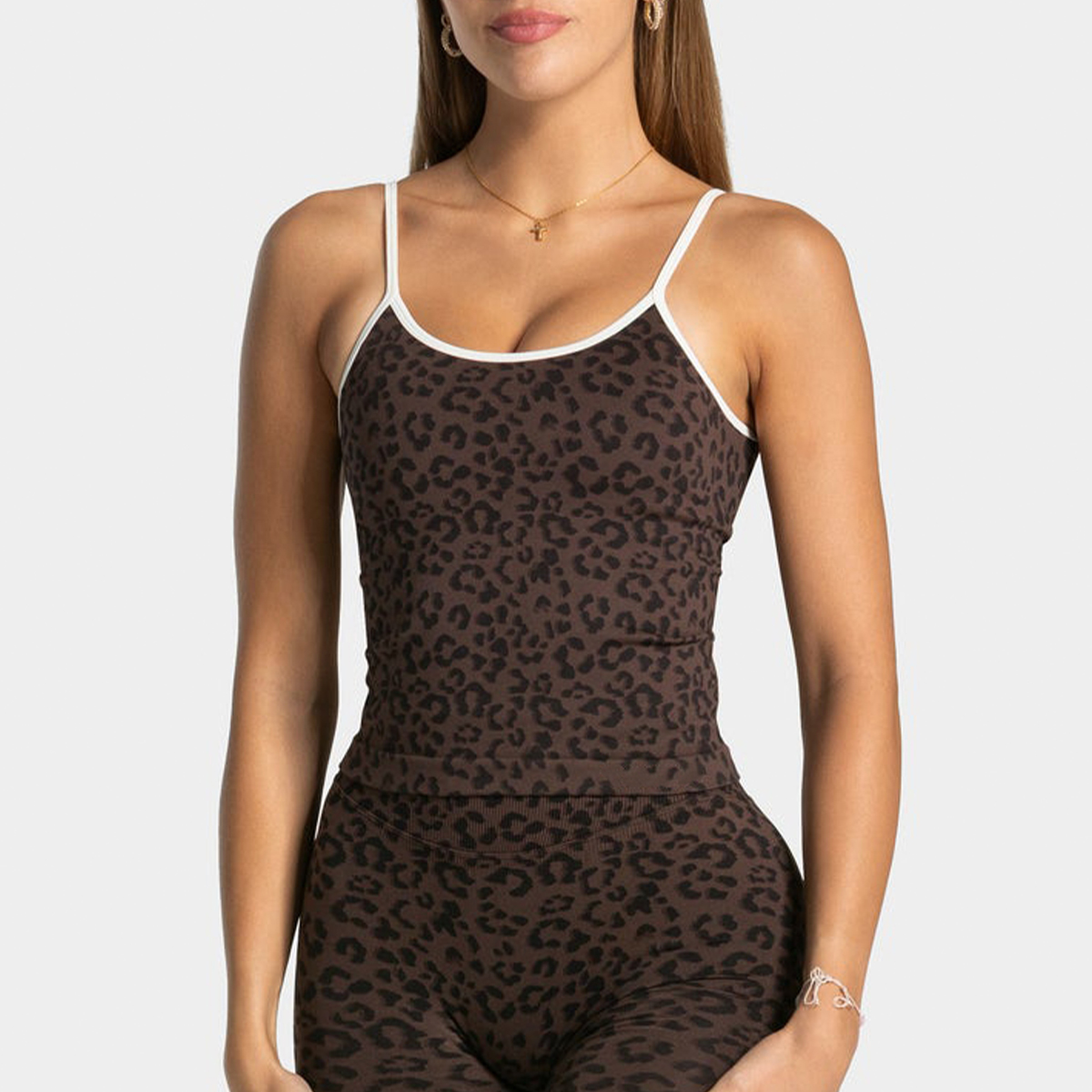 Sexy Leopard Print Yoga Tank T - Aquatic Gym ulasan dan harga