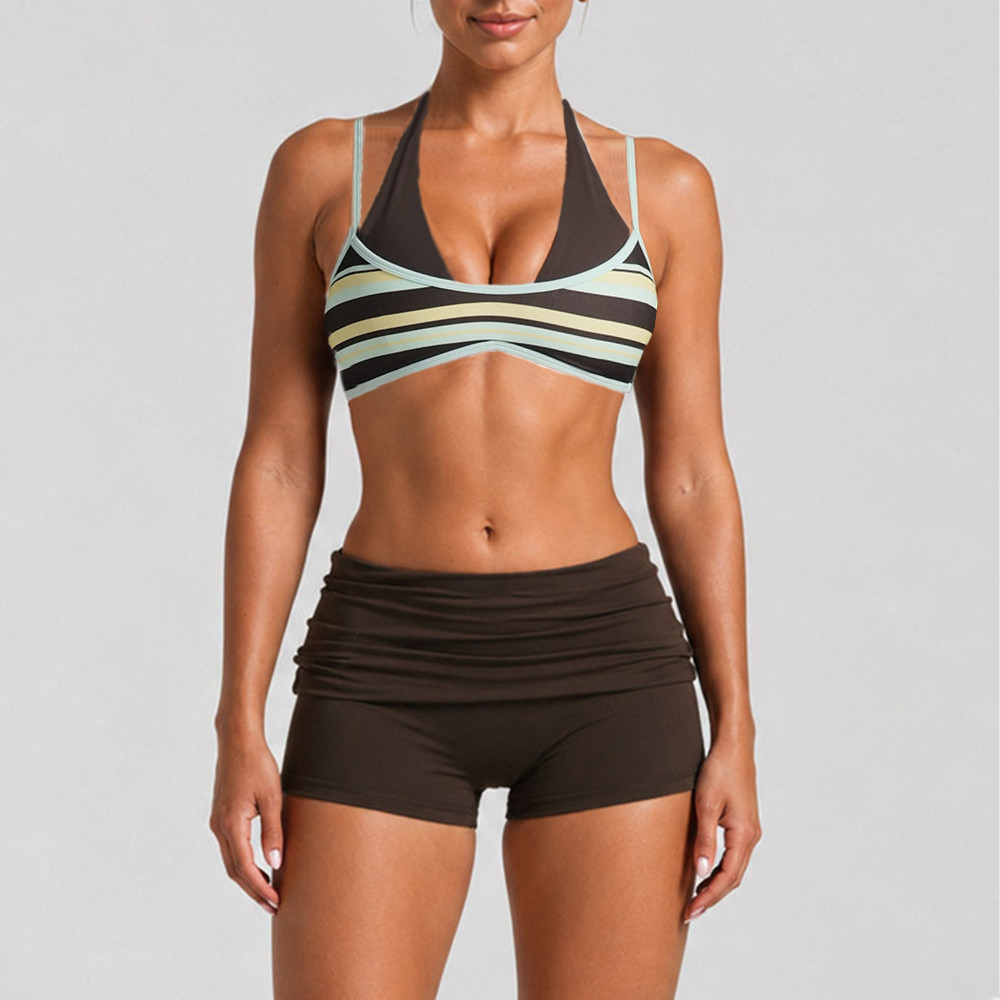 Pad Women Block Dot Halter Dou - Aquatic Gym ulasan dan harga